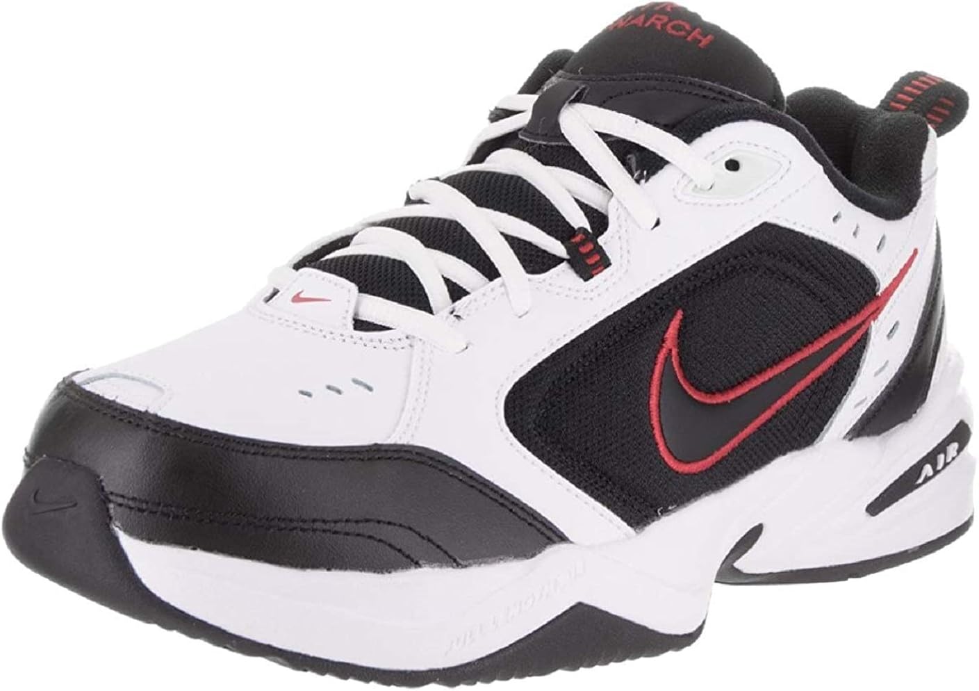 nike air monarch white black red