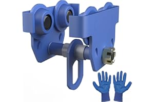 CPROSP 3-Ton Manual Beam Trolley, 6613 lbs Capacity with Dual Wheels & 4-8" Adjustable Width for I-Beams. Geared Hand Chain Hoist Trolley for Warehouse, Workshop, Overhead Lifting.