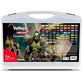 Vallejo - Game Color Foundation Case | Professional Miniature Base Coating System | Unique and Vibrant Acrylic Paint Colors | Durable Plastic Organizer Case | 80 Bottles x 18 ml. (0.60 fl.oz)