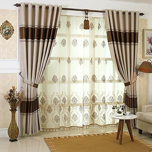 Simple Jacquard curtain/Shading and heat the living room bedroom drapes-A 150x250cm(59x98inch)