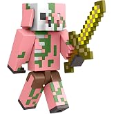 Mattel Minecraft Craft-A-Block Zombie Figure, Authentic Pixelated Video-Game Character, Action Toy to Create, Explore and Survive, Collectible Gift for Fans Age 6 Years and Older