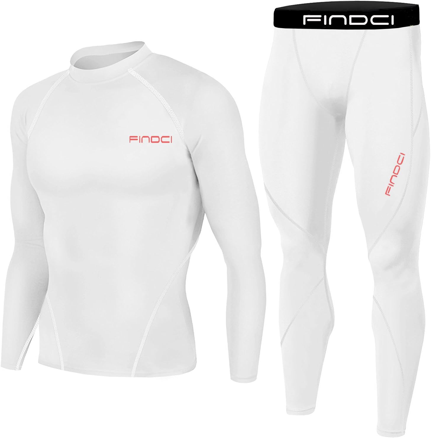 1Bests Men's Sports Running Set Compression Shirt + Pants Skin-Tight Long Sleeves Quick Dry Fitness Tracksuit Gym Yoga Suits