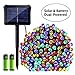 Icicle Dual Power String Lights Outdoor, 72 Ft 8 Modes 200 LED Waterproof Battery & Solar String Lights for Indoor/Outdoor, Garden, Patio, Fence and Holiday Decorations(Multi Color)