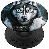 Siberian Husky Puppy Portrait PopSockets Adhesive PopGrip