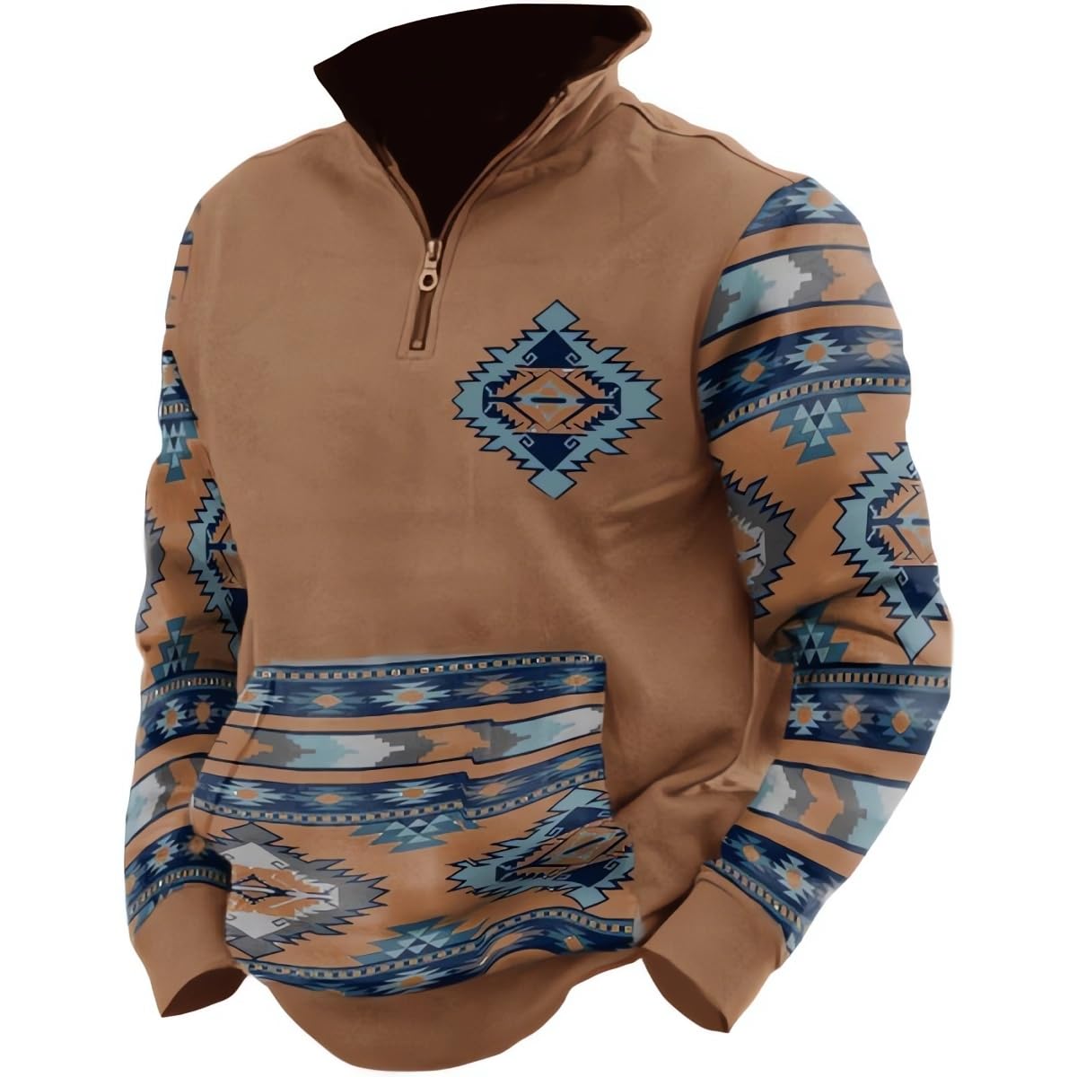 HOTYD Cowboy Shirts for Men Casual Long Sleeve Mens