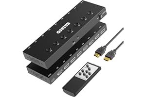 OSETUB HDMI Switch 7 in 1 Out 4K@60Hz, 7 Port HDMI Switcher Selector Support HDR & HDCP 2.2 & Full 3D Compitable with Nintendo Switch,Xbox PS5/4,Fire Stick,Roku,Apple TV for Gaming & Home Entertainment