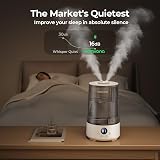 Homvana Humidifier 3.6L Cool Mist 34H Runtime 16dB Night Light Grey view 2
