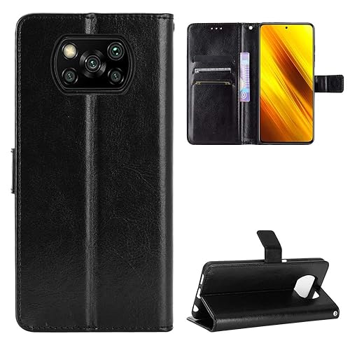 QiongNi Case for Xiaomi Poco X3 NFC Case Cover,Flip Leather Wallet