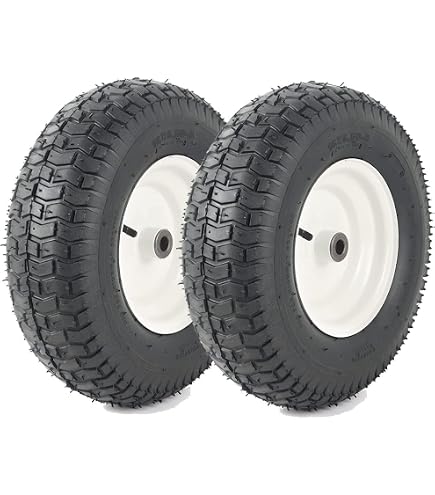 Lot De 2 Pneus Gazon 13x5.00-6 - Profil P5016 - Pour Tondeuse Autoportée, Tracteur, Déneigeur - 4PR, Charge 132kg