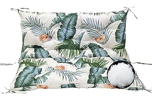 GHKWXUE 2-3 Seater outdoor furniture swing cushions Thicken 5" Waterproof Swing Replacement Cushions with Backrest High elastic PP cotton filling Garden Patio Outdoor/Indoor Swing chair cushion,60"x40"/A