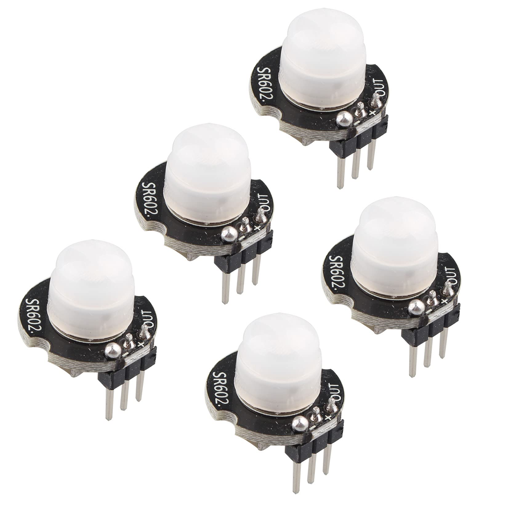 Jopto 5PCS Mini SR602 Motion Sensor Detector Module Pyroelectric Infrared Sensory Switch Body Infrared Sensor Module Pyroelectric Probe Inductive Switch Sensor Compatible with Arduino PI