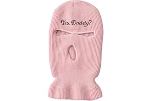 FASHIXD 3 Hole Ski Mask Yes Daddy Full Face Balaclava Winter Warmer Outdoor Sports Thermal for Men Women