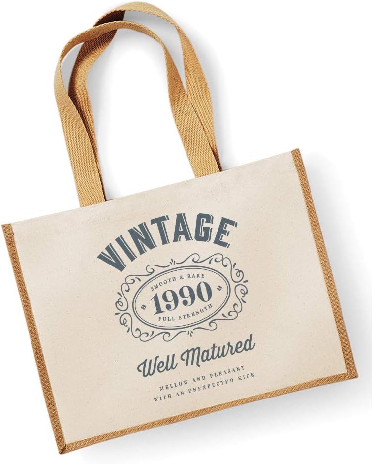 D Design Invent Print! 30th Birthday Gift Bag Present Age 30 Funny Vintage Keepsake for Women Novelty Gift Heavyweight Tote Bag Gift Idea 42 x 33 x 19cm - Image 3