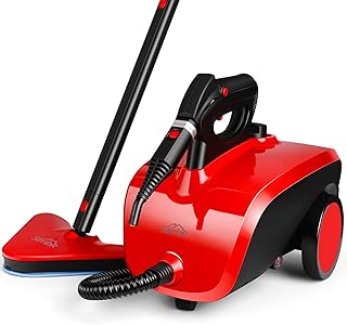 SIMBR Dampfreiniger, Multifunktionaler Steam Mop Dampfsauger Dampfmop Wischop, 1500W mit 18 Zubehörteilen für Küche, Bad, Auto, Fenster, Matratze, Vorhänge, Teppiche usw.