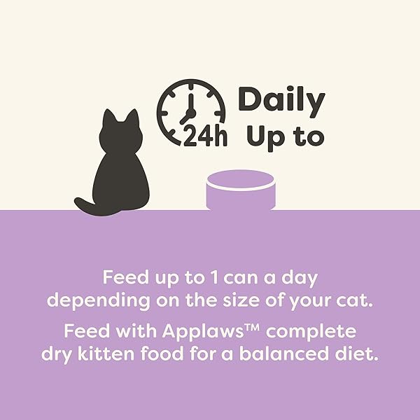 APPLAWS NATURAL WET KITTEN FOOD, LIMITED AND NATURAL INGREDIENTS, HIGH PROTEIN WITH NO ARTIFICIAL ADDITIVES, KITTEN VARIETY IN BROTH (16 X 2.47OZ CANS)