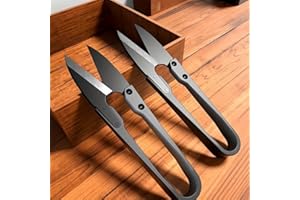 2PCS Tailor Scissors Carbon Steel With U-Shaped Chuck, Stainless Embroidery Snips For Sewing, Fabric Cutting, Thread Trimming