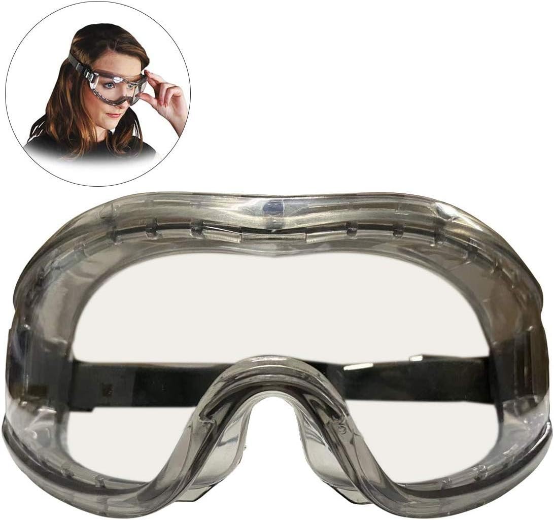 Safety Goggles with universal fit, Safety Glasses with Clear, Fog-Free, Anti-spittle, Anti Scratch and UV Protection Coated Lenses, Spectacles for Eye Protection