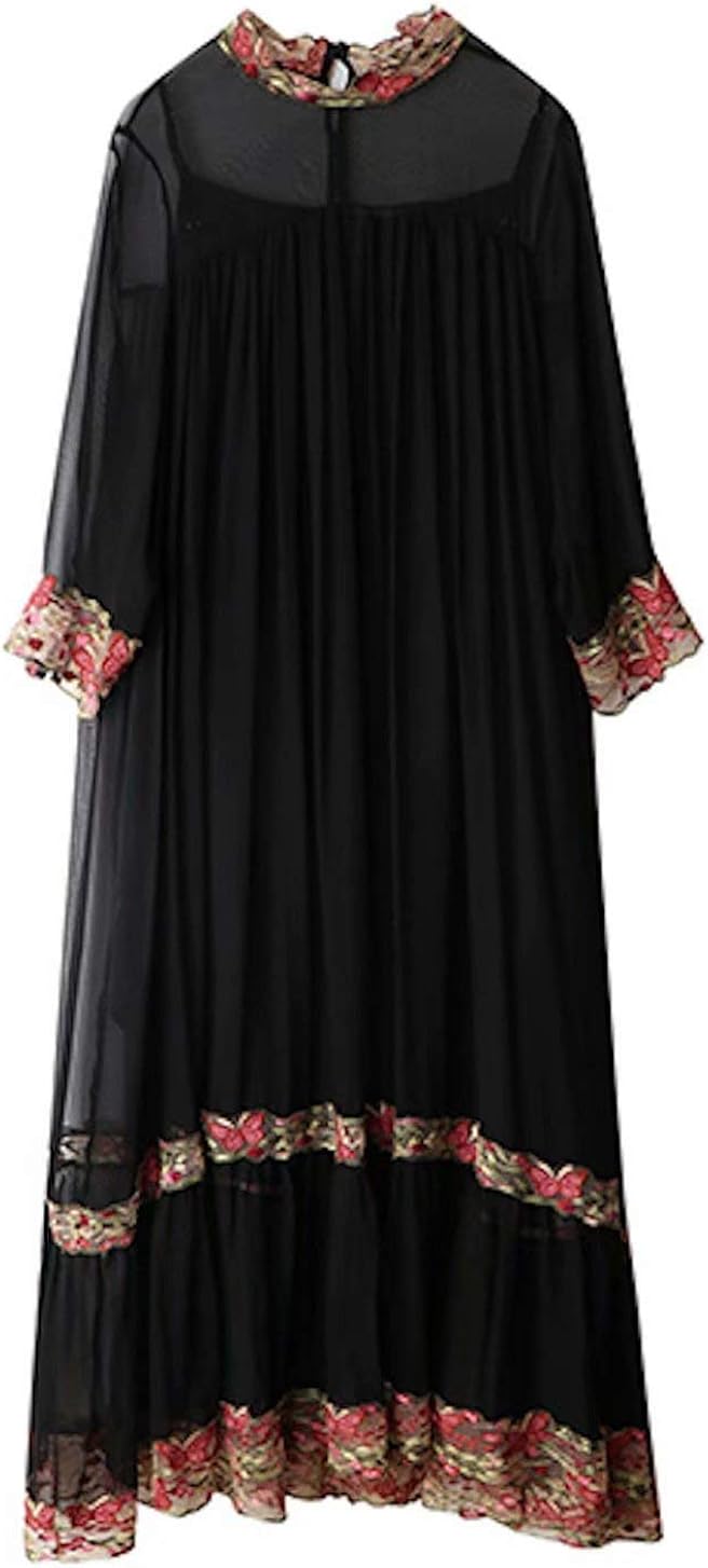 black dress embroidery design