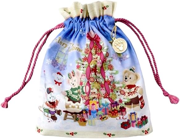 Amazon ダッフィーのクリスマス15 きんちゃく 巾着 ダッフィー シェリーメイ ジェラトーニ 東京ディズニーシー限定 15年 X Mas バッグ 財布 おもちゃ