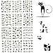 Black Cat Nail Art Decals Sticker Nail Butterfly Flower Design Stickers Holographic Butterfly Nail Art Manicure Transfer Tips Nail Art DIY Nail Art 1 Large Sheets
