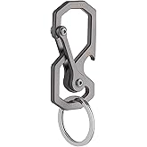 Tibitdeer Titanium Keychain, Multifunctional Carabiner Clip Key chain Heavy Duty Car Key Organizer with Bottle Opener