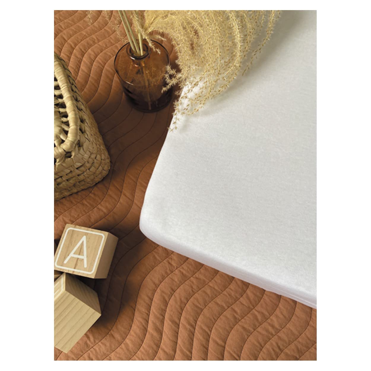 Candide Mattress Protector Sponge Bamboo Viscose, Size to Choose from White