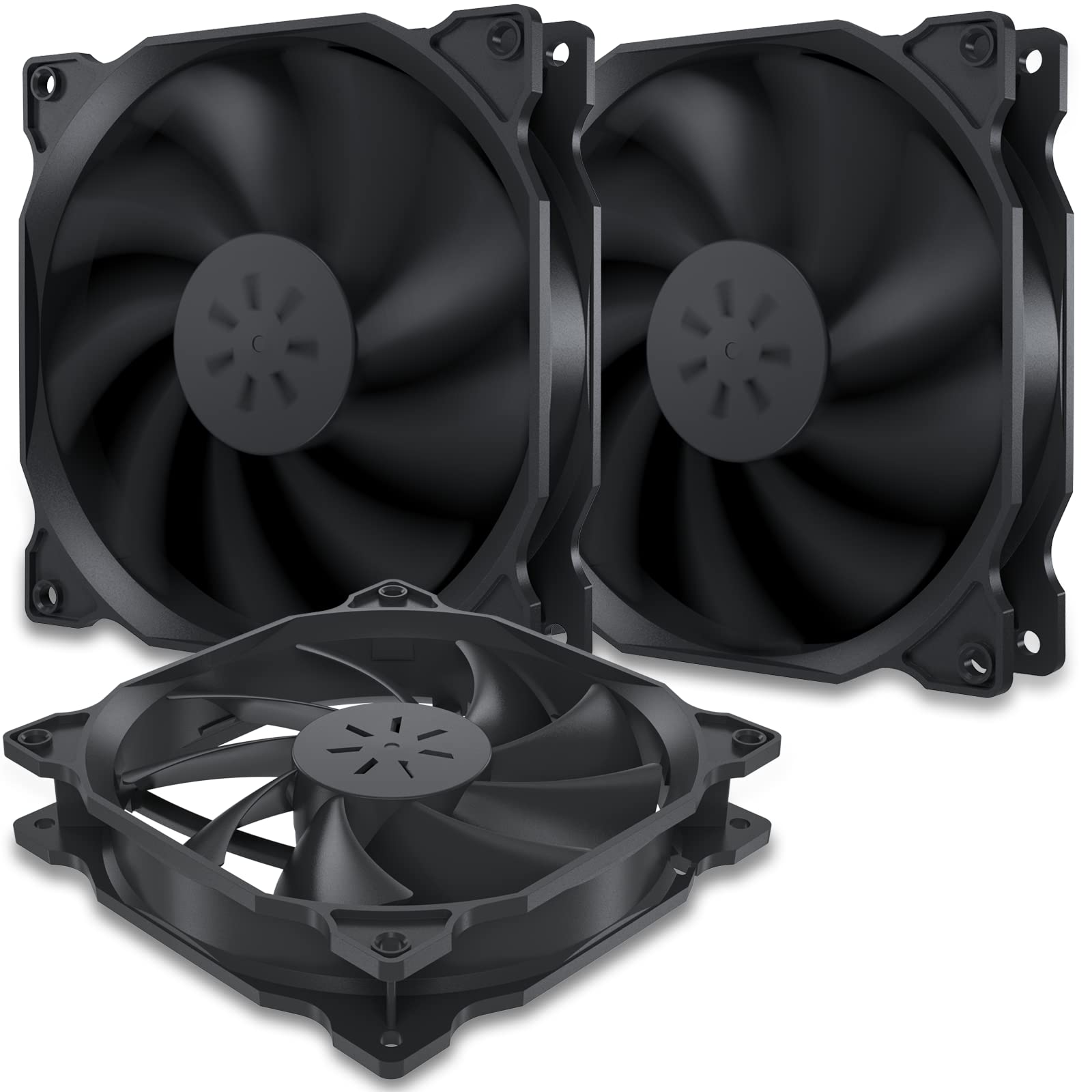uphere 3-Pack Long Life Computer Case Fan 120mm
