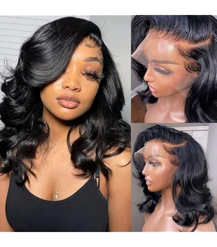 Amazon.com : Jolanly 14 Inch Short Bob Wig Human Hair Wigs  display picture 1