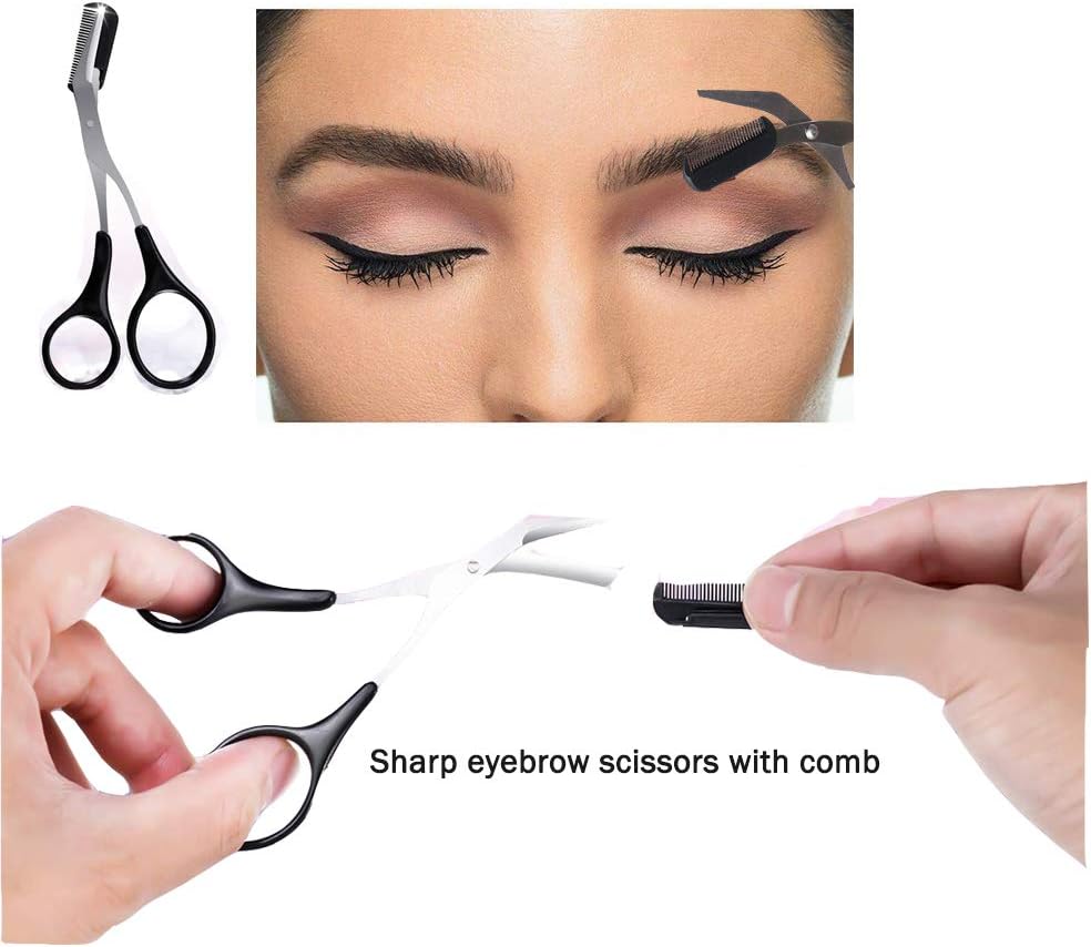 Eyebrow Shaper, Include Eyebrow Comb,Eyebrow Razor, Eyebrow Scissors,Eyebrow Tweezers,Eyebrow Pencil, Eyebrow Stencil Shaper: Home Improvement