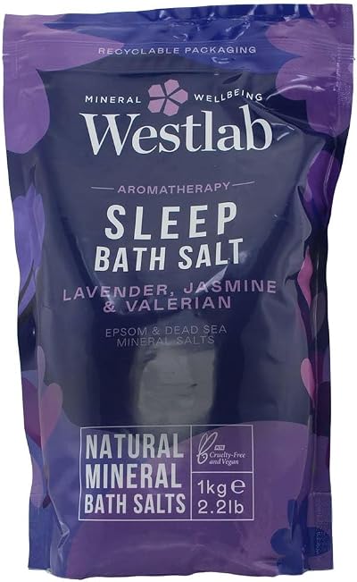 Westlab Sleep Epsom & Dead Sea Bath Salts 1kg with Lavender & Jasmine