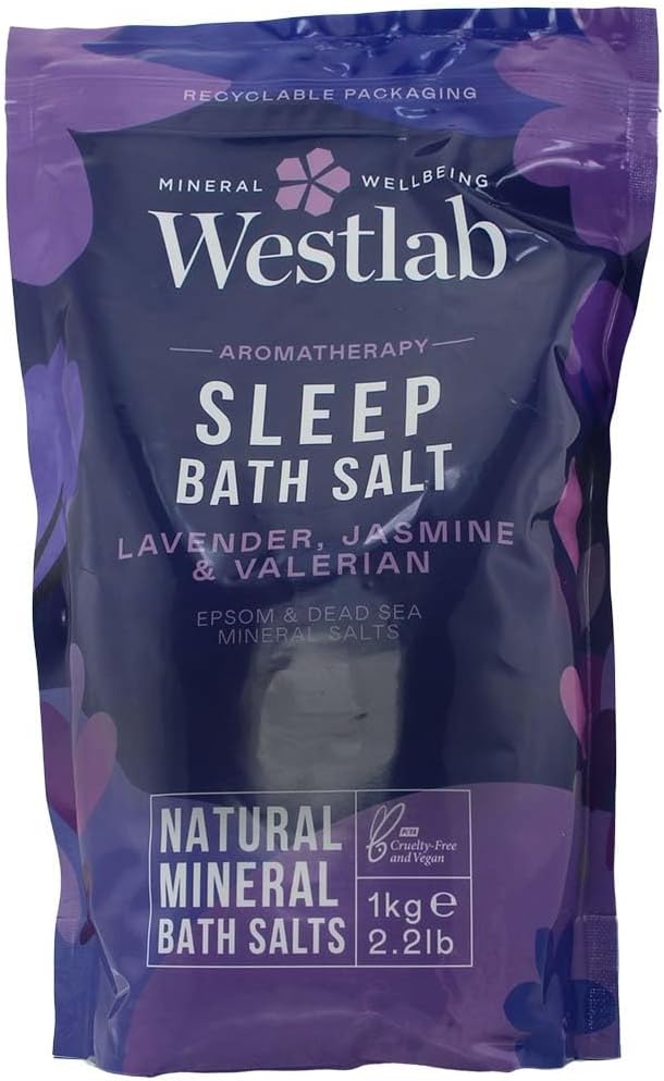 Westlab Sleep Epsom & Dead Sea Bath Salts 1kg with Lavender & Jasmine