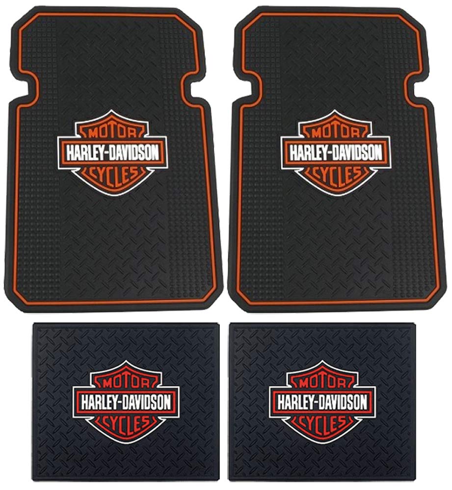 4 Pc Harley Davidson Bar Shield Emblem Floor Mat Set Amazon In