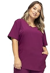 HeartSoul Women Scrubs Top V-Neck Break On Through