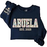 Famitrendz Custom Embroidered Floral Grandma shirt, Sweatshirt with kid Name, Gift for New Mom, Mothers Day Shirt, Mama gift