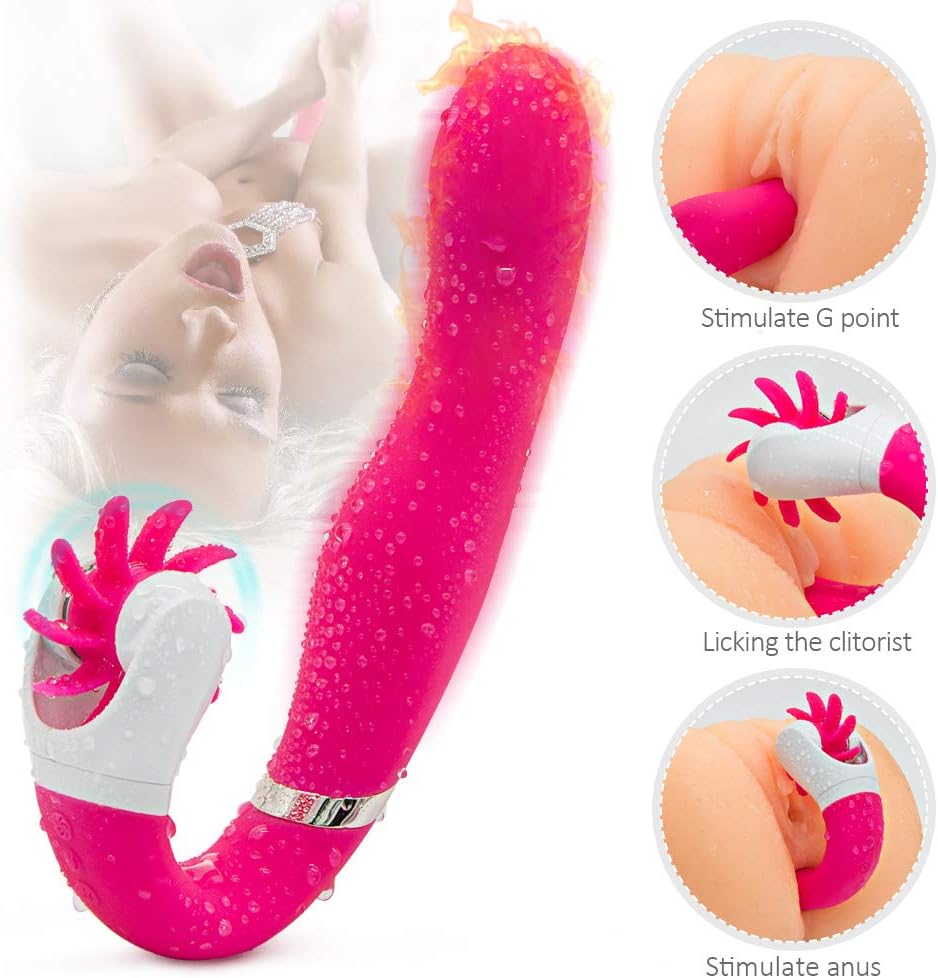 Woman Erotǐc Rotating Toy Clǐt-Oral Sucking Vǐb-Rat-or, 12 Frequencies G Spót Vǐbr-ATO-rs & Nǐpple Stim-ula-tor with Suction Waterproof