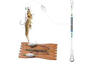 Xuvrir Live Shrimp Hook Fishing Rigs Ready Kit,Fishing Lures Saltwater Freshwater,Fishing Gear Fishing Lure,with Hooks and Sinker Weights