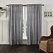 VHC Brands Annie Buffalo Check Cotton Farmhouse Curtains Rod Pocket Tie Back(s) Panel Pair, 84x40, Black