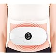 Portable Cordless Heating Pad, Electric Heating Pads for Cramps with 3 Heat Levels and 3 Massage Modes, Menstrual Heating Pad 5s Rapid Heating, Back Belly Pain Relief Gift for Women & Girl (White)