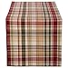 DII Give Thanks Plaid Fall Table Decor, Autumn & Thanksgiving Tabletop Linens, 14x72 Table Runner