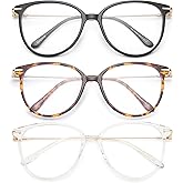 Gaoye Blue Light Blocking Glasses - Trending Round TR90 Frames, Metal Arms, UV400 Protection - Matching Soft Case