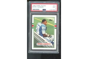 Barry Sanders Graded PSA 9 MINT (Football Card) 1989 Topps Traded - [Base] #83T