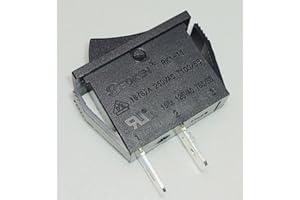 QRCAMULE Soken RK1-11 Rocker Switch 16A 125/250VAC T100/55 2 Pins 2 Positions （1PC）