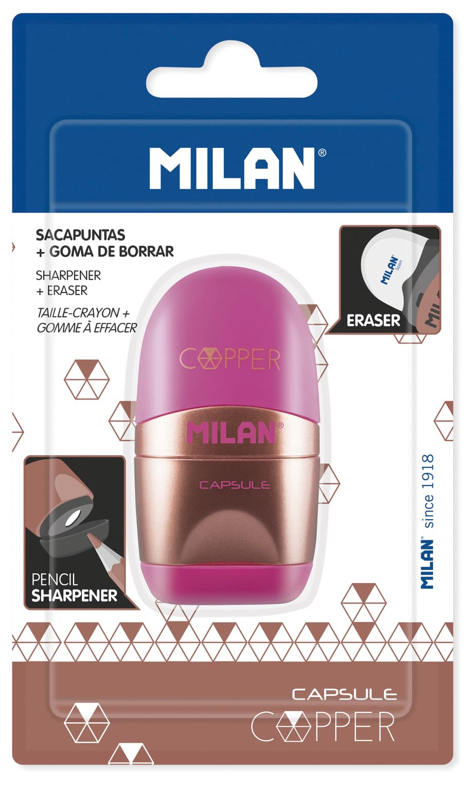 Milan Blister afilaborra Capsule Copper rosa NUEVO