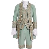 Victorian Costume Men Rococo Costume Suit Jacket Vest Prince Cosplay Halloween
