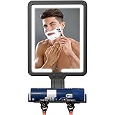 Lighted Shower Mirror Fogless for Shaving, Heated Fog Free Large 9.5*7inch 3 Color Modes Dimming Shower Shaving Mirror with L
