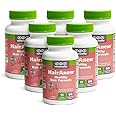 HairAnew Hair Growth Vitamins for Thicker Stronger Hair | Works for Women & Men All Hair Types | 11 Hair Vitamins & Ingredients | 5000mcg Biotin | Vegan | Independently Tested | 60 Capsules (6)