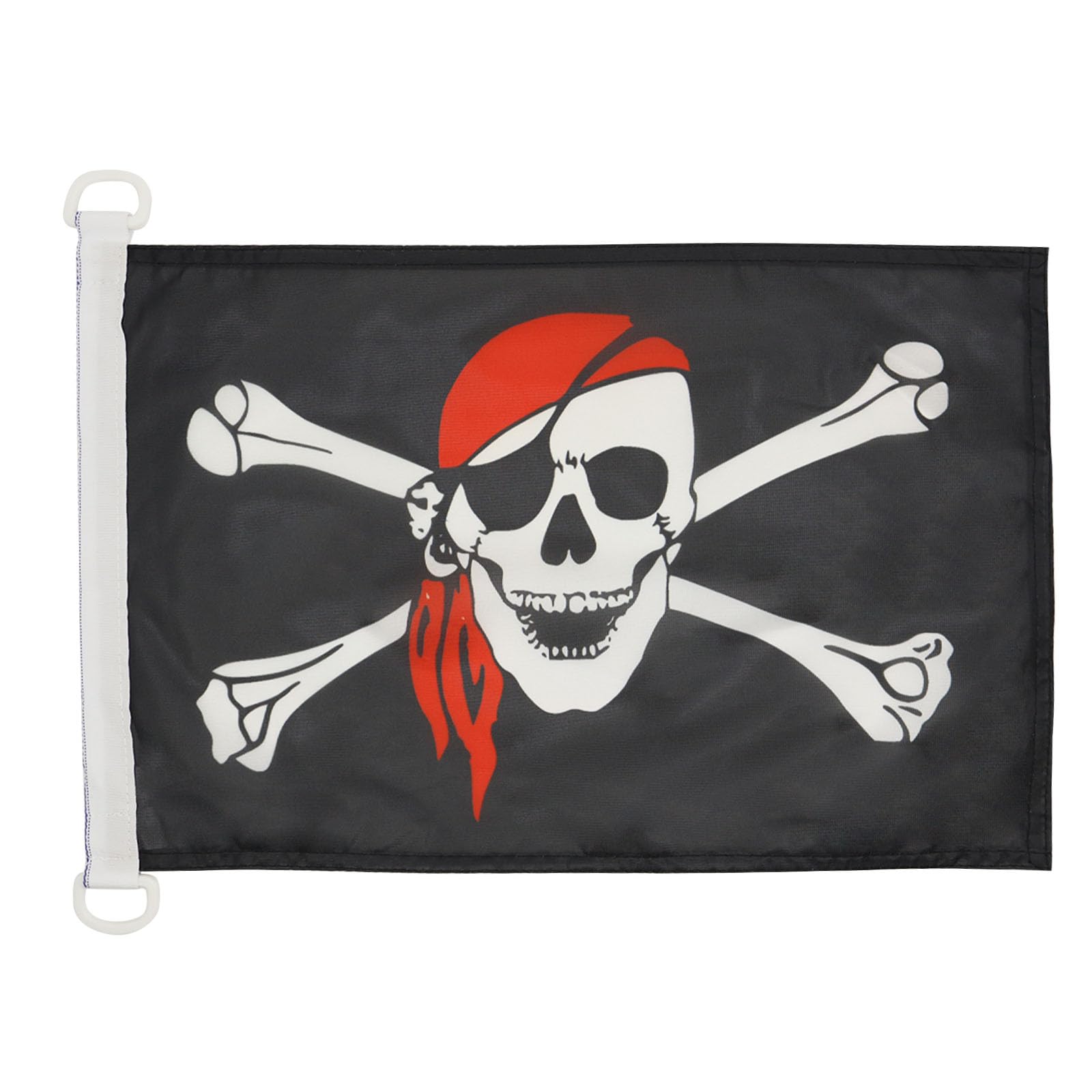 AZ FLAG Pirate Red Bandana Nautical Flag 18'' x 12'', Jolly Roger flags 30 x 45 cm, Banner 12x18 in for boat