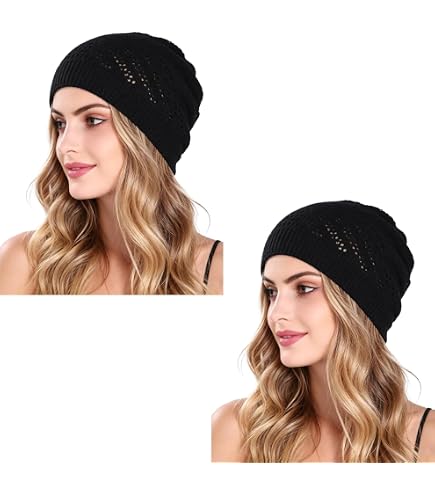 TOP HEADWEAR Black Crochet Knit Beanie Skull Cap Hat at Amazon