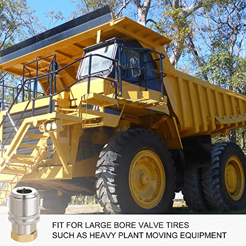 Hromee Lock On Air Chuck for Large Bore Valve, Heavy Duty Closed Flow