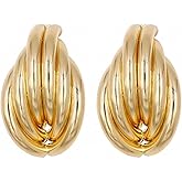 Gold Metal Earrings Trendy Bohemian Geometric Stud Earrings Women Jewelry